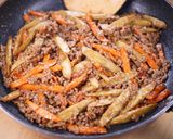 ご飯が進む🍚ごぼうとにんじんの肉味噌炒め作り方4写真