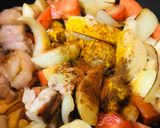 市販カレー●おから豆乳ポークチーズカレー作り方1写真
