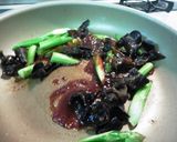 アスパラとキクラゲと卵の味噌チリソース作り方7写真