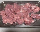 さつま芋・蓮根・エリンギ・豚肉の甘辛煮作り方1写真