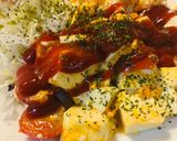 ミニ豆腐とプチトマトのスクランブルエッグ作り方3写真