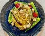 トロネバ夏野菜とツナ梅クリチの冷製パスタ作り方14写真
