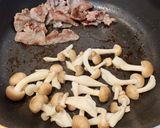 夕飯やおつまみに。豚タンしめじのレモン大葉焼き作り方3写真