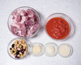 パパッと豚かたまり肉のトマト煮作り方1写真