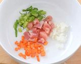 春キャベツのせ袋めんでチリトマトヌードル作り方3写真