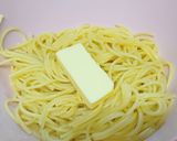 バター風味の明太子スパゲッティ作り方3写真
