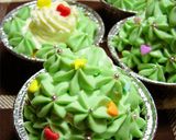 可愛い♥クリスマスツリーカップケーキ♥作り方3写真