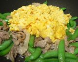 ◆スナップえんどうと卵の豚肉炒め◆作り方7写真