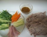 簡単!豚肉の野菜巻き☆からし醤油で作り方4写真