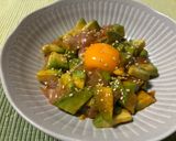 居酒屋風！生ハムとアボカドの絶品ユッケ作り方6写真