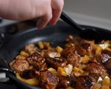 肉団子としいたけとじゃがいもの和風炒め作り方15写真