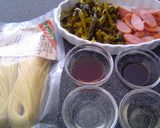 高菜とウィンナーのパスタ☆作り方1写真