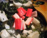 烏賊&ほうれん草とカニカマ炒め作り方7写真
