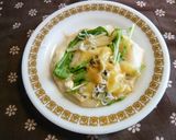 水菜としらす干しの餅ピザ作り方5写真