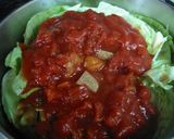 簡単☆キャベツ一個丸ごと煮込みハンバーグ作り方2写真