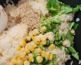 鮭バター醤油の混ぜご飯作り方2写真