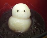 豆腐白玉でぜんざいのお花作り方10写真