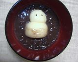 豆腐白玉でぜんざいのお花作り方11写真