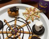 ハロウィン　蜘蛛の巣チョコ作り方6写真