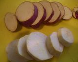 さつまいもとワカメ✽お味噌汁✽作り方2写真