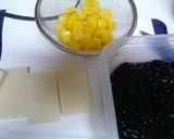 お餅でモッフル　黒豆＆栗甘露煮作り方1写真