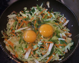 朝おかず、千切り野菜お好み焼き風作り方3写真