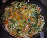 朝おかず、千切り野菜お好み焼き風作り方4写真