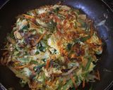 朝おかず、千切り野菜お好み焼き風作り方6写真