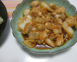 白菜と鶏むね肉のキムチの素炒め♪作り方5写真