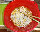 ベーコンガーリックチーズ玉子丼作り方1写真