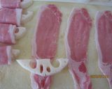 甘辛く、トンはレンコンを巻く作り方4写真