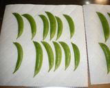 スナップエンドウの下茹で♥レンチンで♥作り方1写真