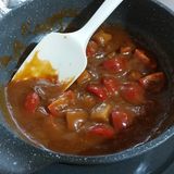 😊リメイク🍅★トマトと半熟卵のカレードリア★作り方3写真