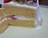 米粉のスポンジで憧れの【いちごケーキ】作り方4写真