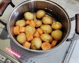 玉こんにゃくと小芋の煮物作り方3写真