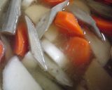 ♡お肉なし！　根菜カレー焼きネギ乗せ♡　作り方2写真