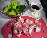 豚肉とブロッコリーのガーリック炒め作り方1写真