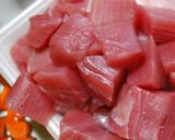 マグロのすき身で『ねぎま』♪作り方1写真