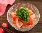 さっぱり♪トマトのごま酢和え作り方4写真