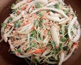 かき揚げの具でお好み焼き作り方2写真
