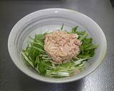 男の料理 ツナと水菜のサラダ作り方3写真
