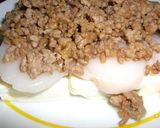 お豆腐の蒸しもの♡ホタテとひき肉をのせて作り方6写真
