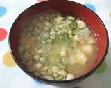 揚げ玉・青海苔入り❤キャベツの味噌汁作り方3写真