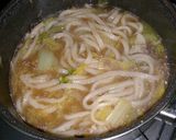 簡単！白菜とニンニクとひき肉のうどん作り方4写真