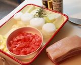 豚バラ肉とダイコンの黒オリーブ煮作り方1写真
