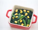 お弁当に♪ほうれん草とコーンのマヨ焼き♪作り方1写真
