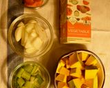 カボチャと野菜ジュースのスープ作り方1写真