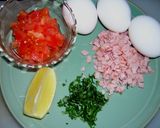 ハム入りオムレツ、生トマトソース作り方1写真