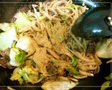 牛肉とキャベツの和風醤油焼うどん＊作り方6写真