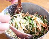 豆苗とれんこんのごまマヨサラダ作り方5写真